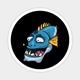 Funny Crazy Fish Magnet